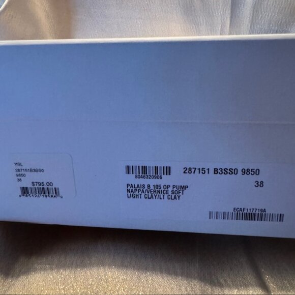 Yves Saint Laurent Palais B Light Clay Platform Heel - Size 38 -LIKE NEW - Picture 13 of 16